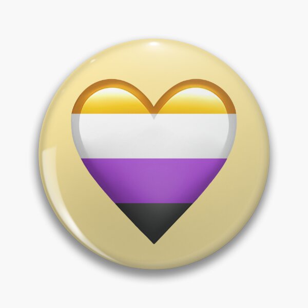 Artikelvorschau, nicht-binäres Stolz-Herz-Emoji (gelb) entworfen und verkauft von bees-illustrate.
