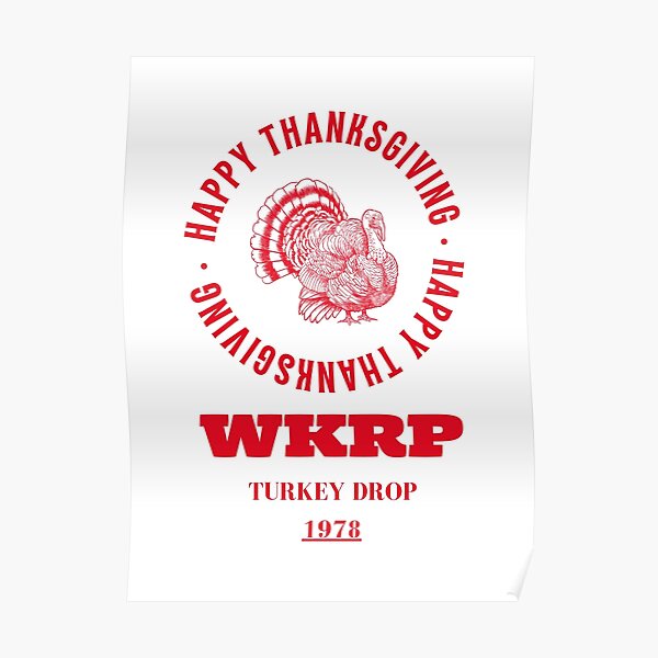 "Red wkrp turkey drop" Poster for Sale by ZoeKimberley Redbubble
