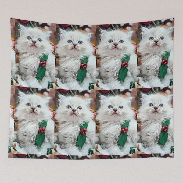 Item preview, Sweet Christmas ragdoll kitten designed and sold by Fluffycat2020.