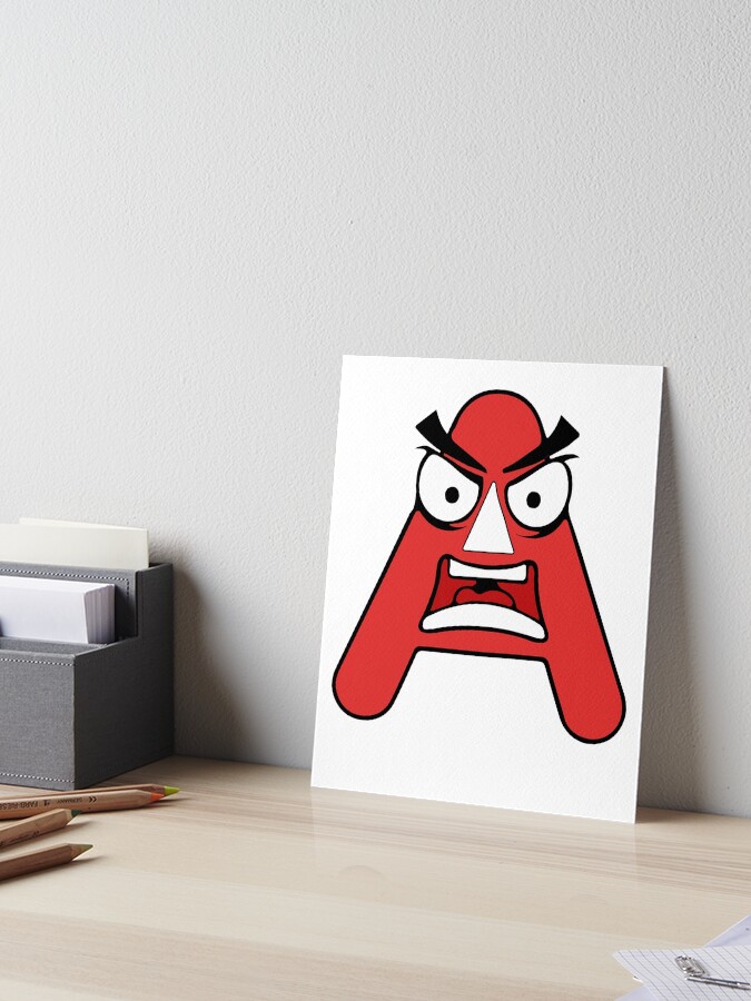 Emotion Letter A Alphabet Lore, Angry Latter Alphabet Lore Art Board Print  for Sale by zackup