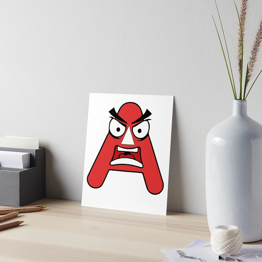 Emotion Letter B Alphabet Lore, Angry Latter Alphabet Lore Art Board Print  for Sale by zackup