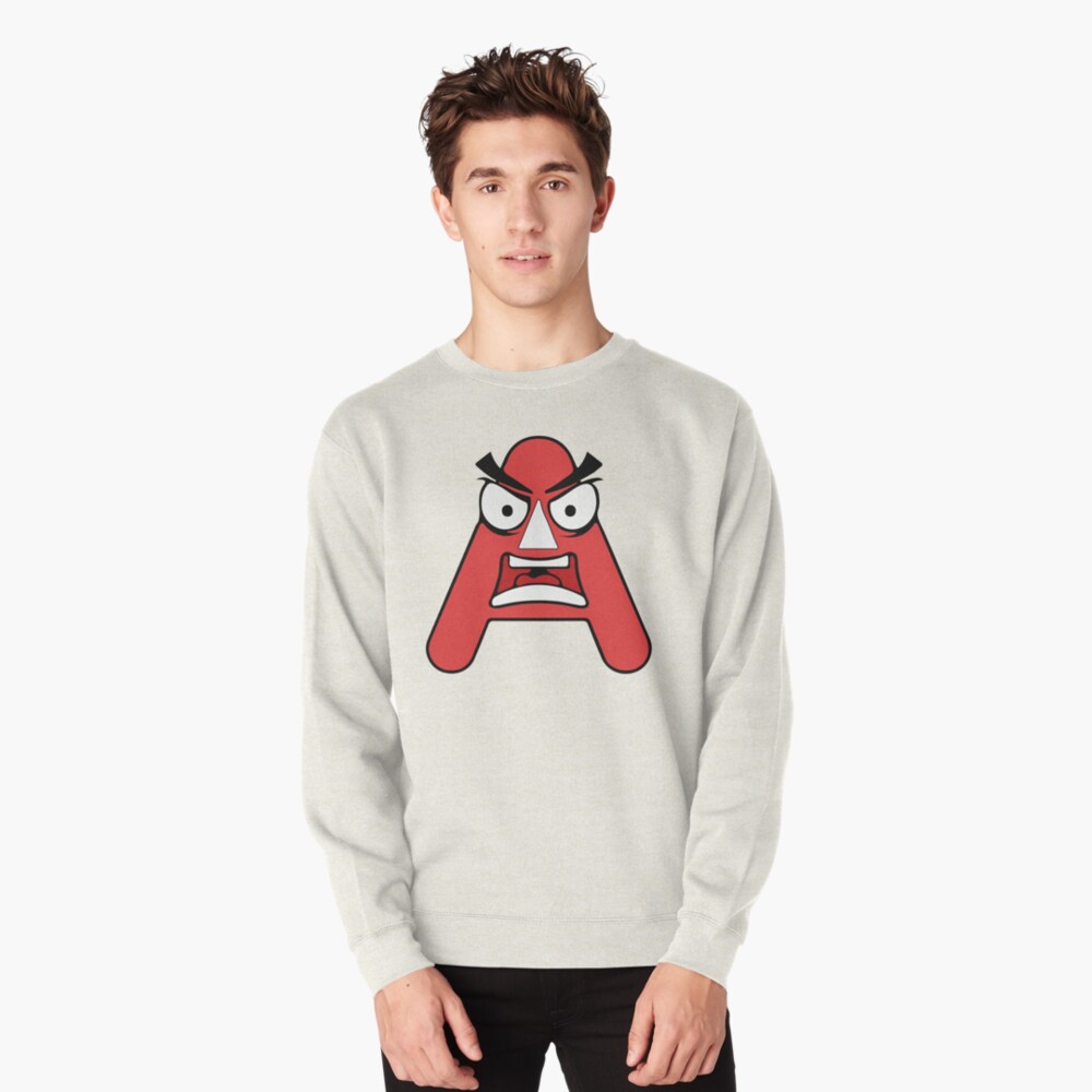 Emotion Letter A Alphabet Lore, Angry Latter Alphabet Lore Pullover Hoodie  for Sale by zackup