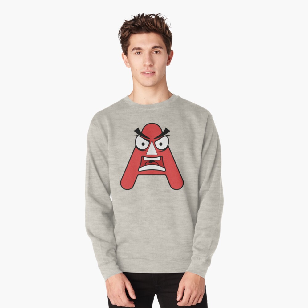 Emotion Letter A Alphabet Lore, Angry Latter Alphabet Lore Pullover Hoodie  for Sale by zackup