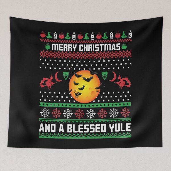 Item preview, Merry Christmas and a Blessed Yule Ugly Christmas Sweather designed and sold by RepublicOfFire.