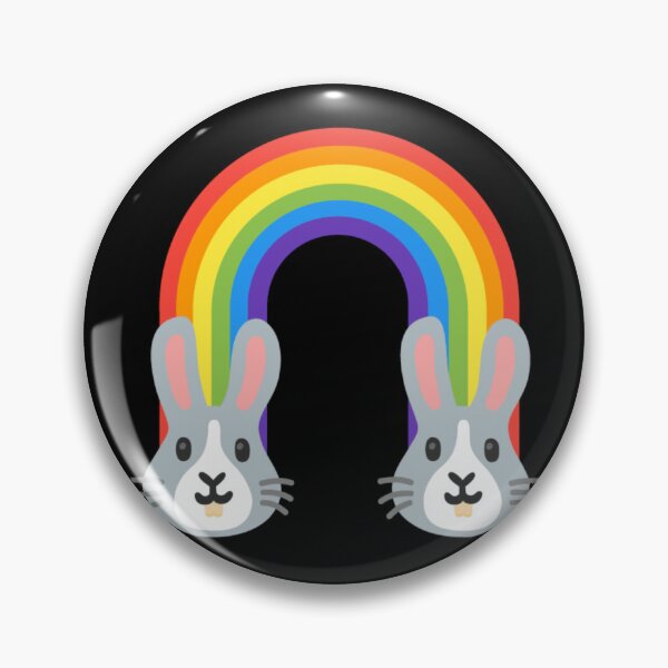 Item preview, Rainbow Bunny Rabbit Android Emoji Sticker Design designed and sold by KaomojiKitchen.
