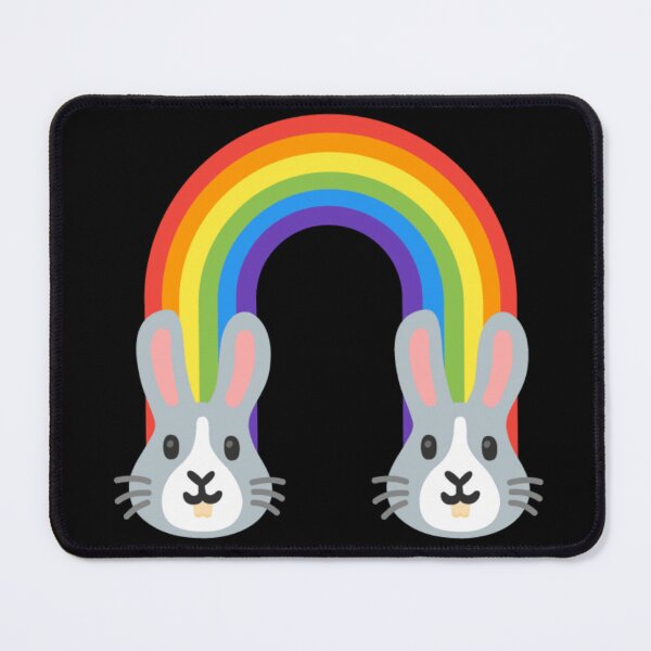 Item preview, Rainbow Bunny Rabbit Android Emoji Sticker Design designed and sold by KaomojiKitchen.