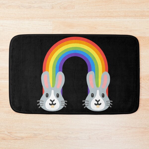 Item preview, Rainbow Bunny Rabbit Android Emoji Sticker Design designed and sold by KaomojiKitchen.
