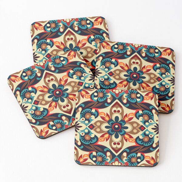 Artikelvorschau, Elegant Fancy Flat Colorful Pattern Digital Painting entworfen und verkauft von CodeAndColors.