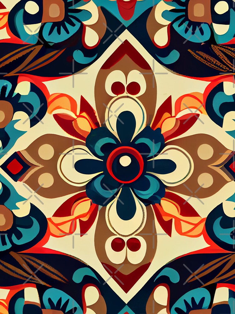 Imagen 4 de 4, Funda de iPhone con la obra Elegant Fancy Flat Colorful Pattern Digital Painting, diseñada y vendida por CodeAndColors.