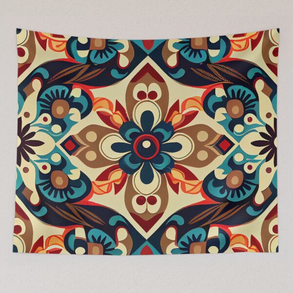 Artikelvorschau, Elegant Fancy Flat Colorful Pattern Digital Painting entworfen und verkauft von CodeAndColors.