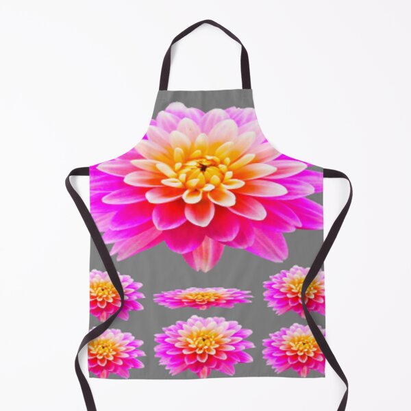 Item preview, PINK-PURPLE SPRING GARDEN DAHLIA FLOWERS GREY ART designed and sold by sharlesart.