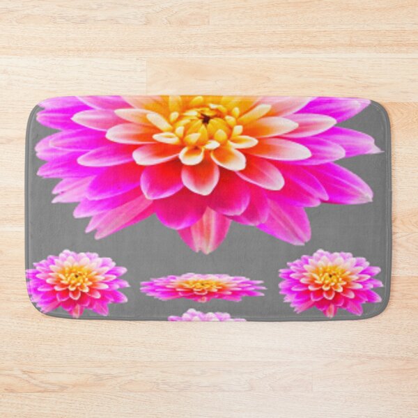 Item preview, PINK-PURPLE SPRING GARDEN DAHLIA FLOWERS GREY ART designed and sold by sharlesart.
