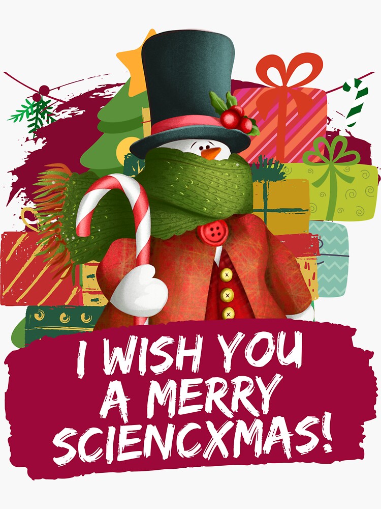 "Science Teacher Christmas" Sticker for Sale by myspookycuties Redbubble