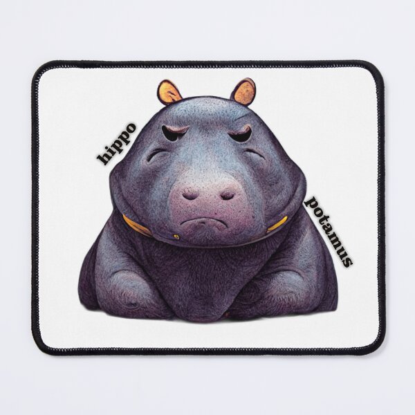 Item preview, A large hippopotamus looking a bit perturbed. designed and sold by liana campbell.