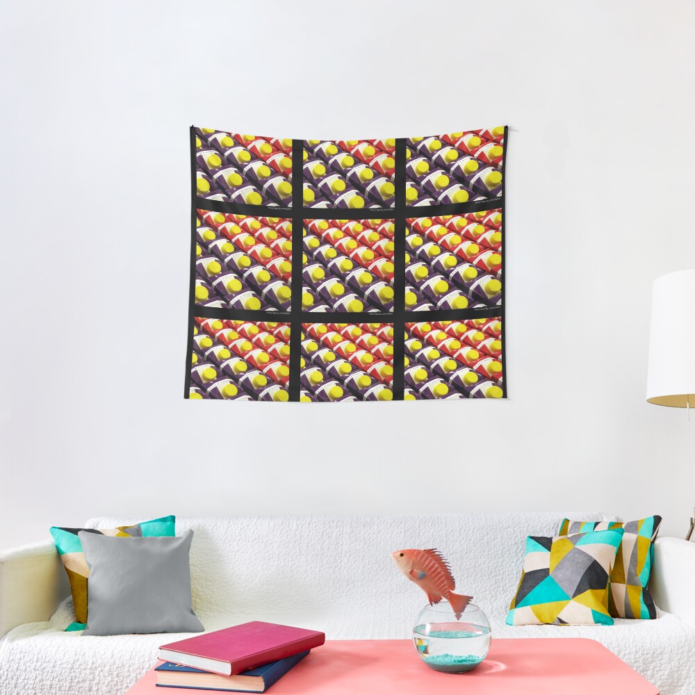 Yellow Caps Tapestry