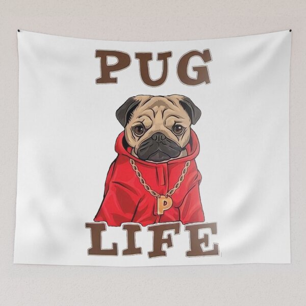Item preview, Thug Pug dog art designed and sold by lacm2020.