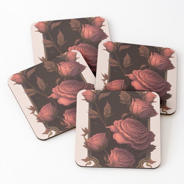 Item preview, Light background Vintage rose frame designed and sold by faewildlingart.