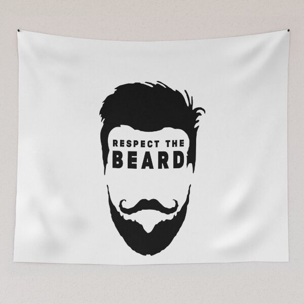 Item preview,  Respect The Beard - Funny Beard Gifts - Black Mustaches - Beard and Mustache designed and sold by Stixdesigns.