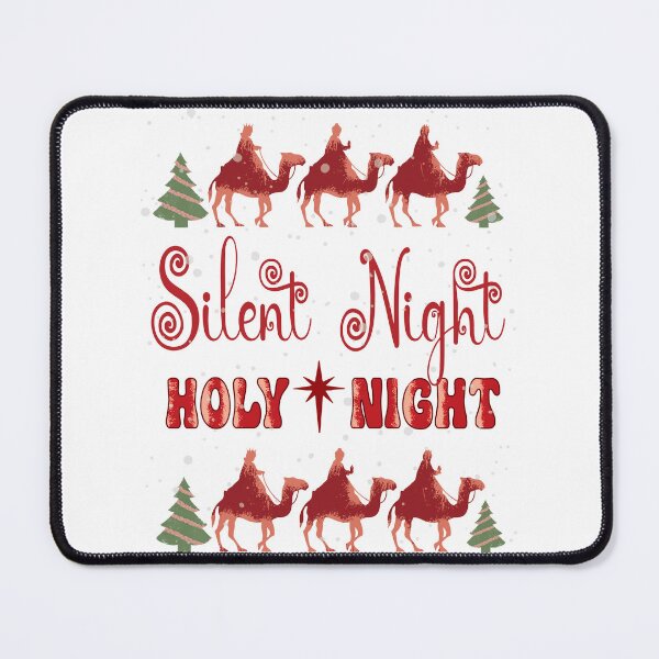 Item preview, Silent Night Holy Night, Christian Religious Gift for Christmas (White) designed and sold by zicutza.