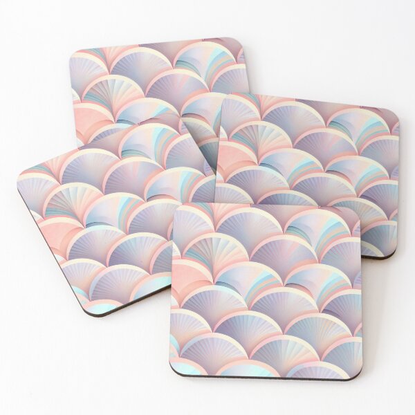 Item preview, Bright Calm Pastel Dragon Scale Pattern Digital Painting designed and sold by CodeAndColors.
