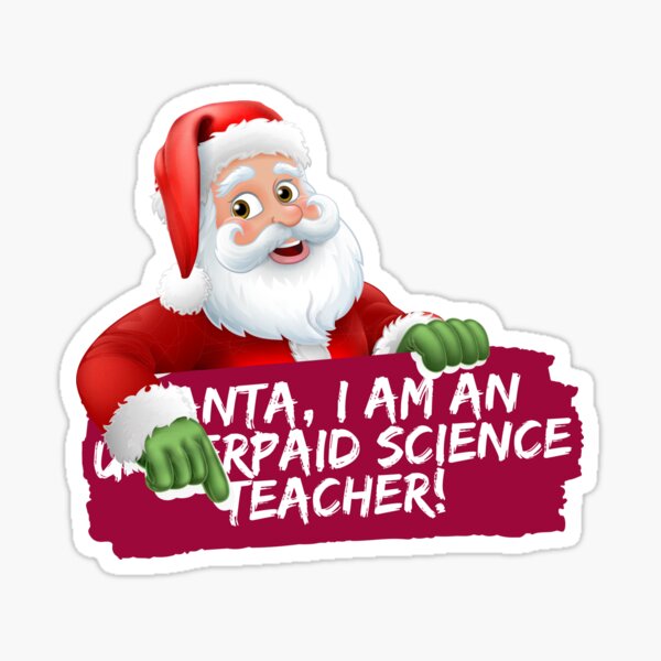 "Science Teacher Christmas" Sticker for Sale by myspookycuties Redbubble