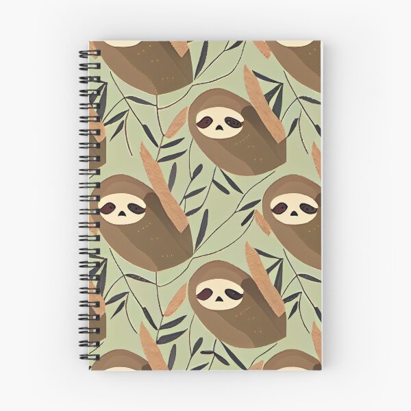 Item preview, Cute Funny Flat Sloth Print Pattern Digital Painting designed and sold by CodeAndColors.
