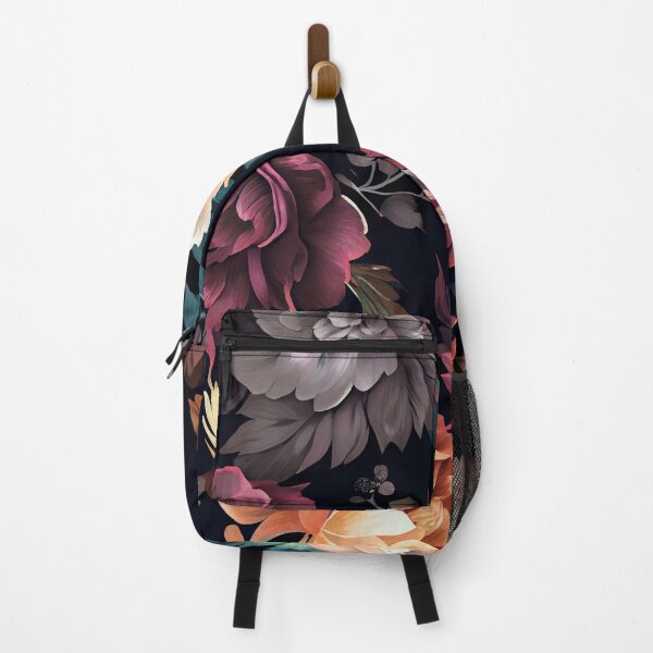 Item preview, Elegant Floral Print Patten on a Black Background Digital Painting designed and sold by CodeAndColors.