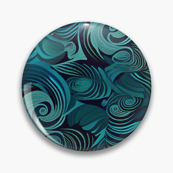 Artikelvorschau, Elegant Fancy Blue Wave Flat Pattern Print Digital Painting entworfen und verkauft von CodeAndColors.