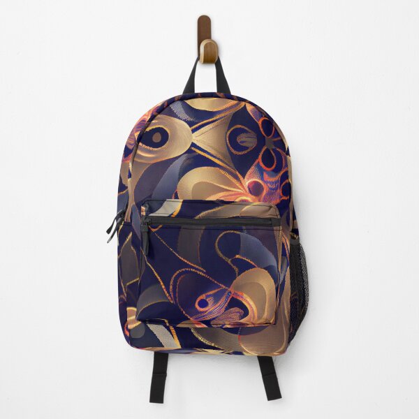 Item preview, Fancy Classy Royal Purple and Gold Pattern Print Digital Painting designed and sold by CodeAndColors.
