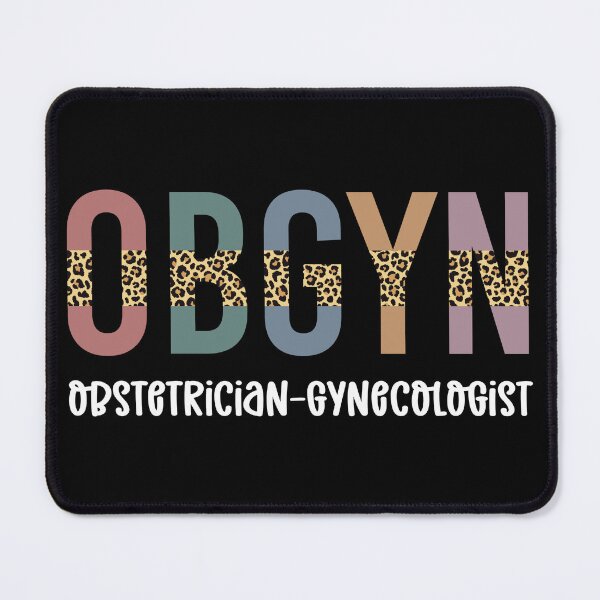 Item preview, OBGYN Obstetrician Gynecologist Leopard Print Typography OBGYN gifts designed and sold by Violet Treasures.