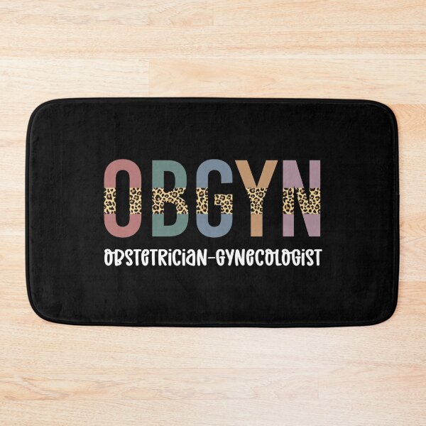 Item preview, OBGYN Obstetrician Gynecologist Leopard Print Typography OBGYN gifts designed and sold by Violet Treasures.