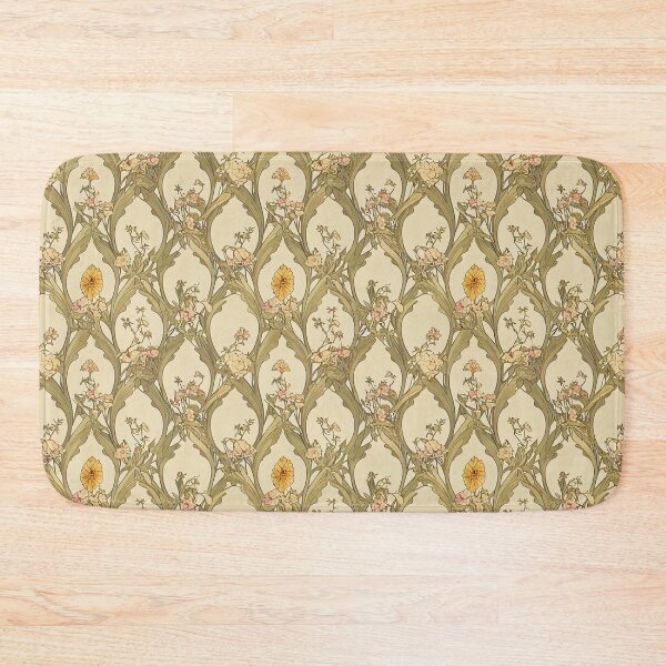 Item preview, Spring Nouveau Floral Pattern Alphonse Mucha William Morris designed and sold by NouveauPatterns.