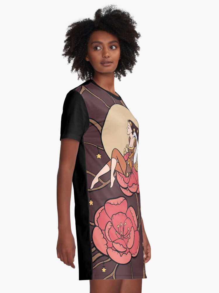 Alternate view of Botanical fantasy Graphic T-Shirt Dress