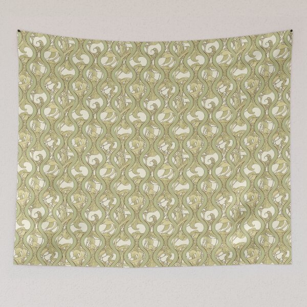 Item preview, Botanical Art Nouveau Floral Pattern Alphonse Mucha William Morris designed and sold by NouveauPatterns.