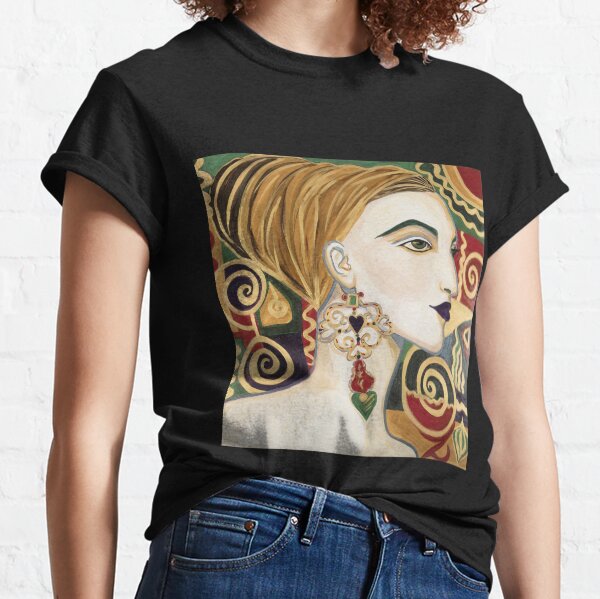 woman with headband Classic T-Shirt
