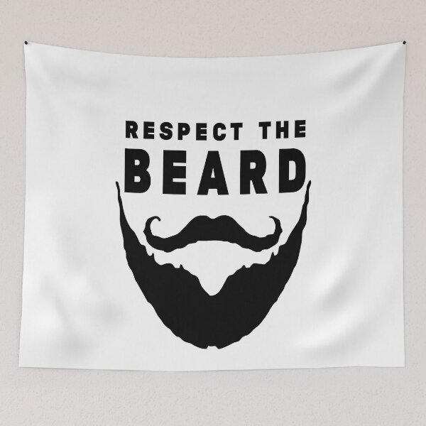 Item preview, Respect The Beard - Funny Beard Gifts - Black Mustaches - Beard and Mustache designed and sold by Stixdesigns.