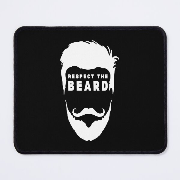 Item preview, Respect The Beard - Funny Beard Gifts - White Mustaches - Beard and Mustache designed and sold by Stixdesigns.