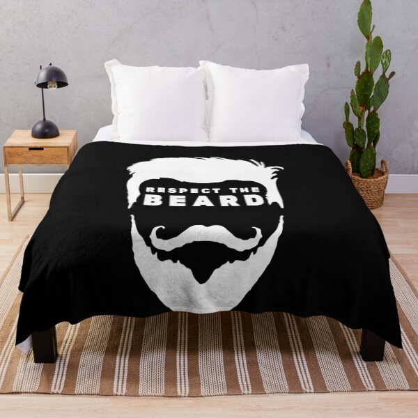 Item preview, Respect The Beard - Funny Beard Gifts - White Mustaches - Beard and Mustache designed and sold by Stixdesigns.