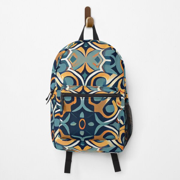 Artikelvorschau, Elegant Gold and Blue Print Pattern Digital Painting entworfen und verkauft von CodeAndColors.