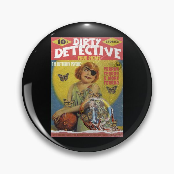 Item preview, Dirty Detective Butterfly Psychic | True Crime | Vintage Crime Stories Book Cover Reimagined | Hunting Macho's Ghost designed and sold by Tyler Tilley.