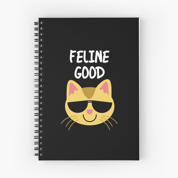 Item preview, Feline Good : Feeling good cat pun quote designed and sold by EnzoVectorism.