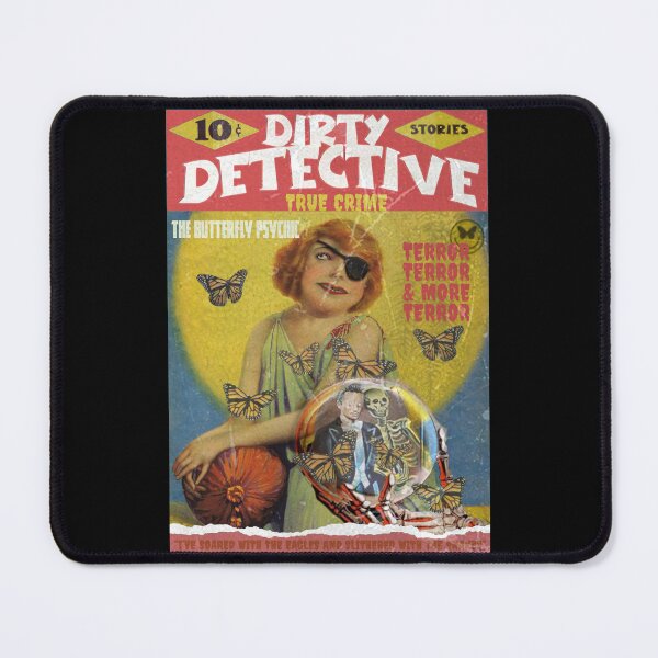 Item preview, Dirty Detective Butterfly Psychic | True Crime | Vintage Crime Stories Book Cover Reimagined | Hunting Macho's Ghost designed and sold by Tyler Tilley.