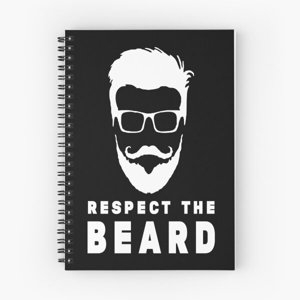 Item preview, Respect The Beard - Funny Beard Gifts - White Mustaches - Beard and Mustache designed and sold by Stixdesigns.
