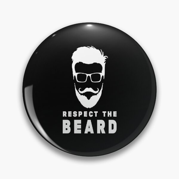Item preview, Respect The Beard - Funny Beard Gifts - White Mustaches - Beard and Mustache designed and sold by Stixdesigns.