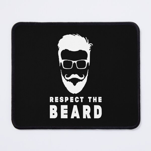 Item preview, Respect The Beard - Funny Beard Gifts - White Mustaches - Beard and Mustache designed and sold by Stixdesigns.