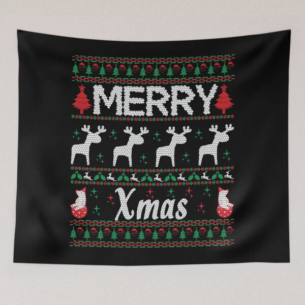 Item preview, Merry Xmas Green Red & White Ugly Christmas Sweather designed and sold by RepublicOfFire.