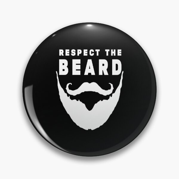Item preview, Respect The Beard - Funny Beard Gifts - White Mustaches - Beard and Mustache designed and sold by Stixdesigns.