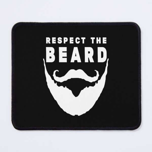 Item preview, Respect The Beard - Funny Beard Gifts - White Mustaches - Beard and Mustache designed and sold by Stixdesigns.