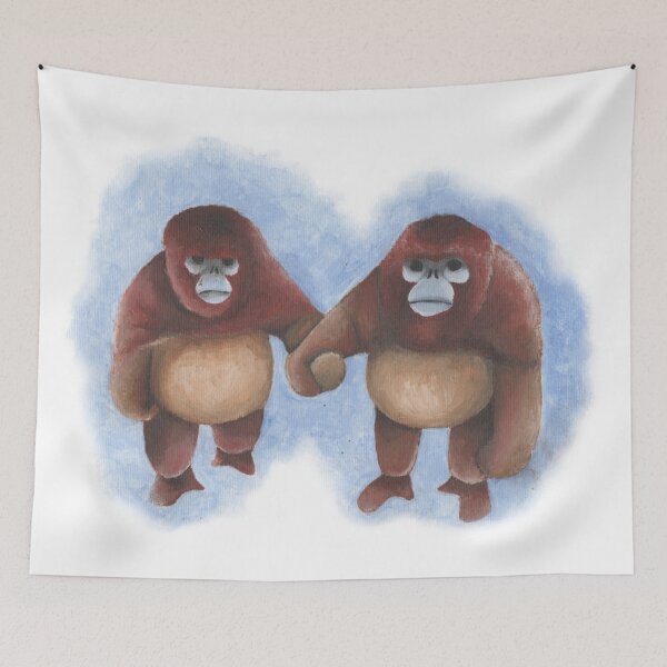 Item preview, Monkeys holding hands designed and sold by be-loo-ved.