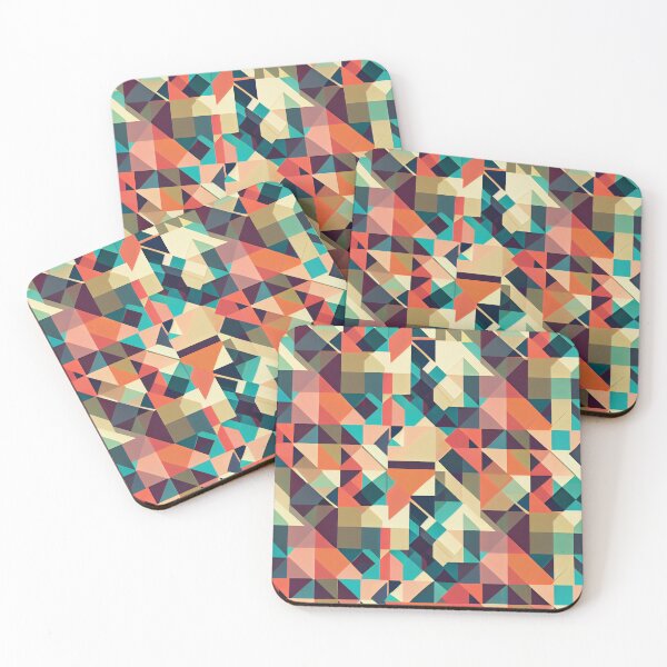 Artikelvorschau, Modern Flat Geometric Colorful Pattern Print Digital Painting entworfen und verkauft von CodeAndColors.
